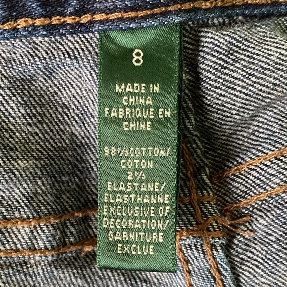 Ralph Lauren women’s size 8 gently used bootcut blue jeans - Picture 6 of 11